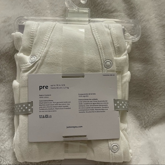 Carter's Just One You Bodysuit preemie 3 pack short sleeve New - Picture 4 of 5